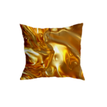Luxurious Golden Silk-Effect Pillow