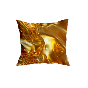 Luxurious Golden Silk-Effect Pillow