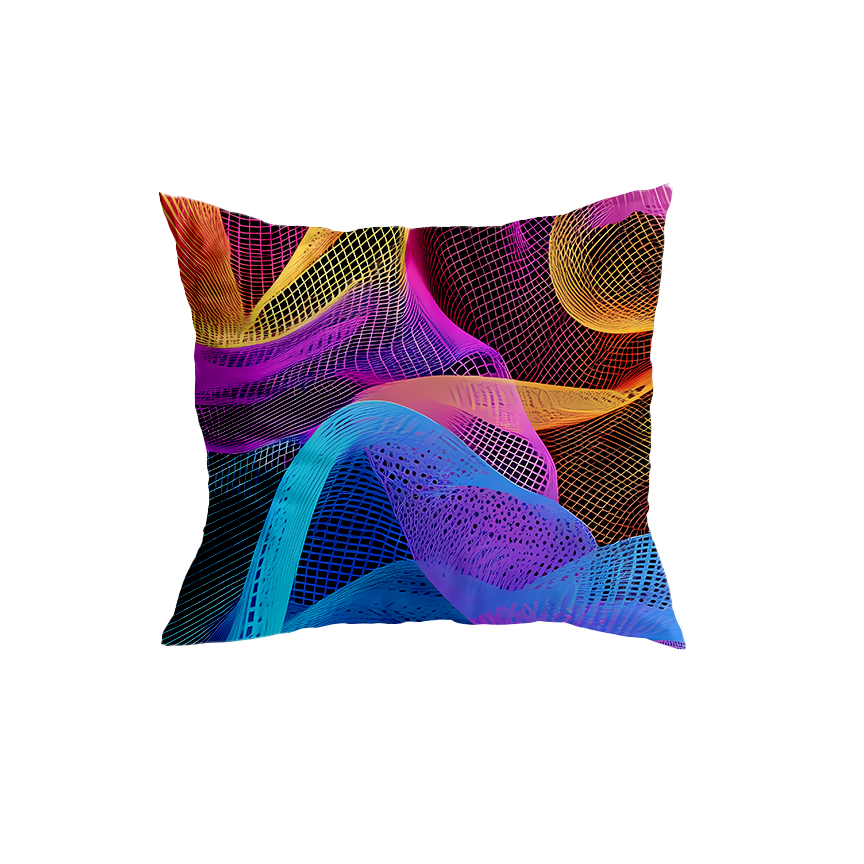 Vibrant Abstract Design Cushion